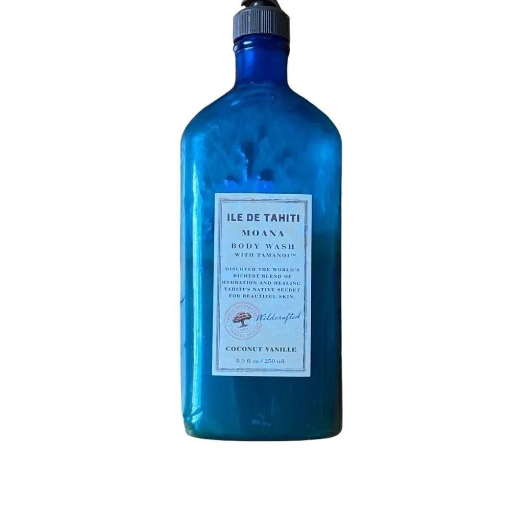 Bath & Body Works Ile De Tahiti Moana Coconut Vanille Body Wash 8.5 oz Rare 1/2